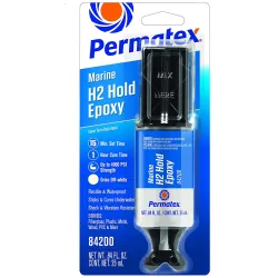 Kétkomponensű rugalmas, vízálló epoxy ragasztó Marine H2 Hold Permatex 84200