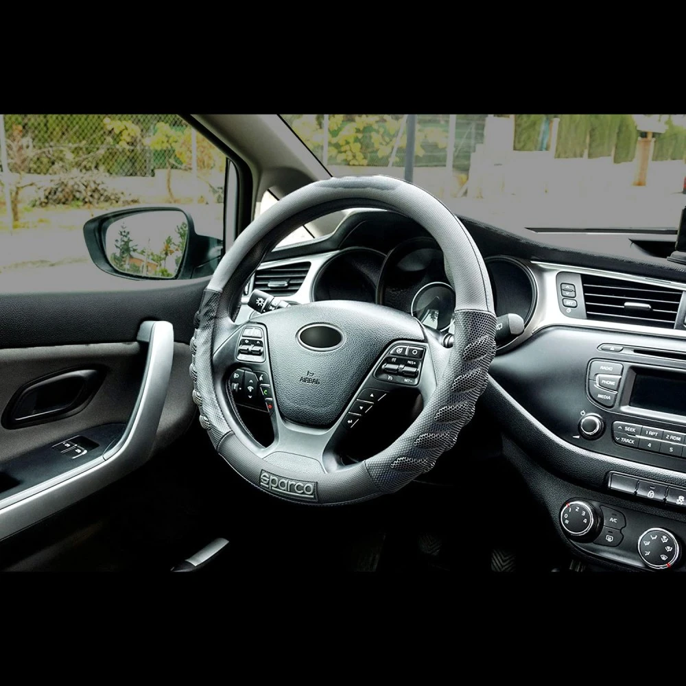 Kormányvédő 37-39cm fekete-kék prémium Sparco S101 