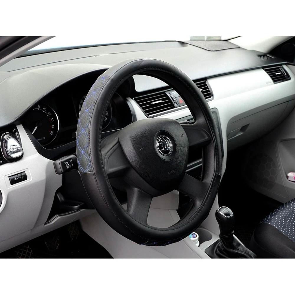 Kormányvédő 37-39cm fekete-kék steppelt Blind Compass 31439