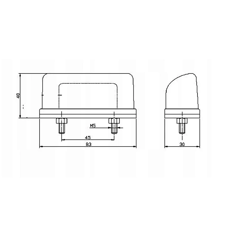 Rendszámtábla világítás általános méretű FT-022
