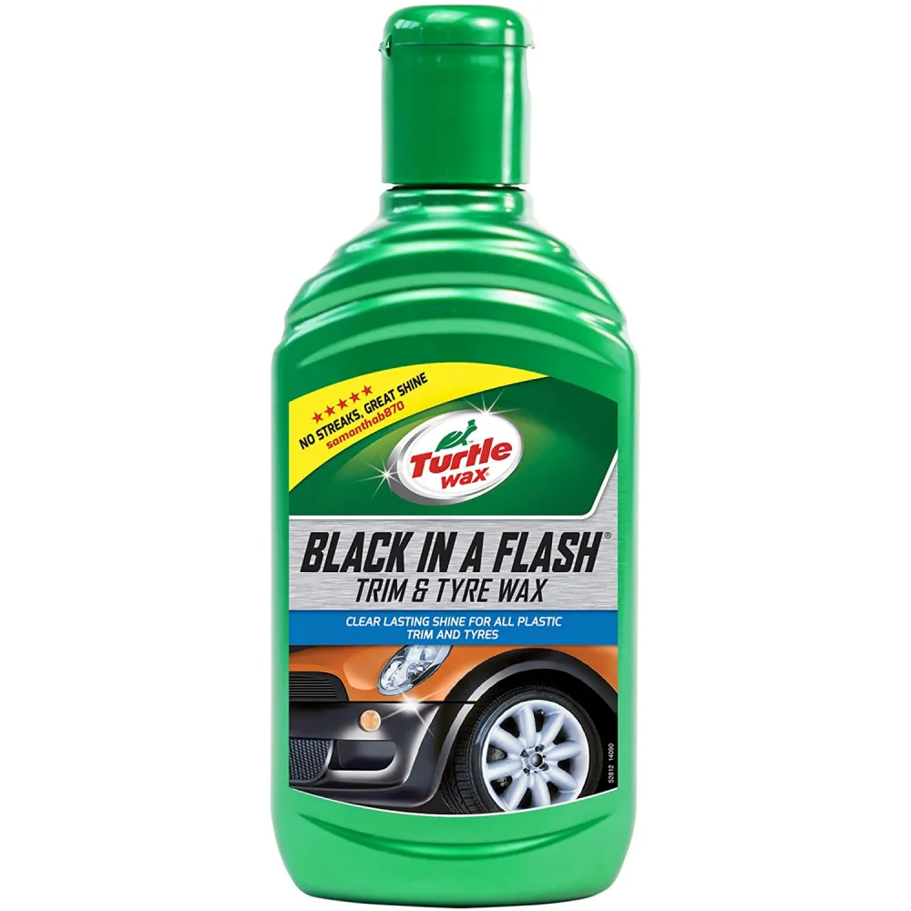 Turtle Wax külső műanyag ápoló 300ml Black in a Flash 52791
