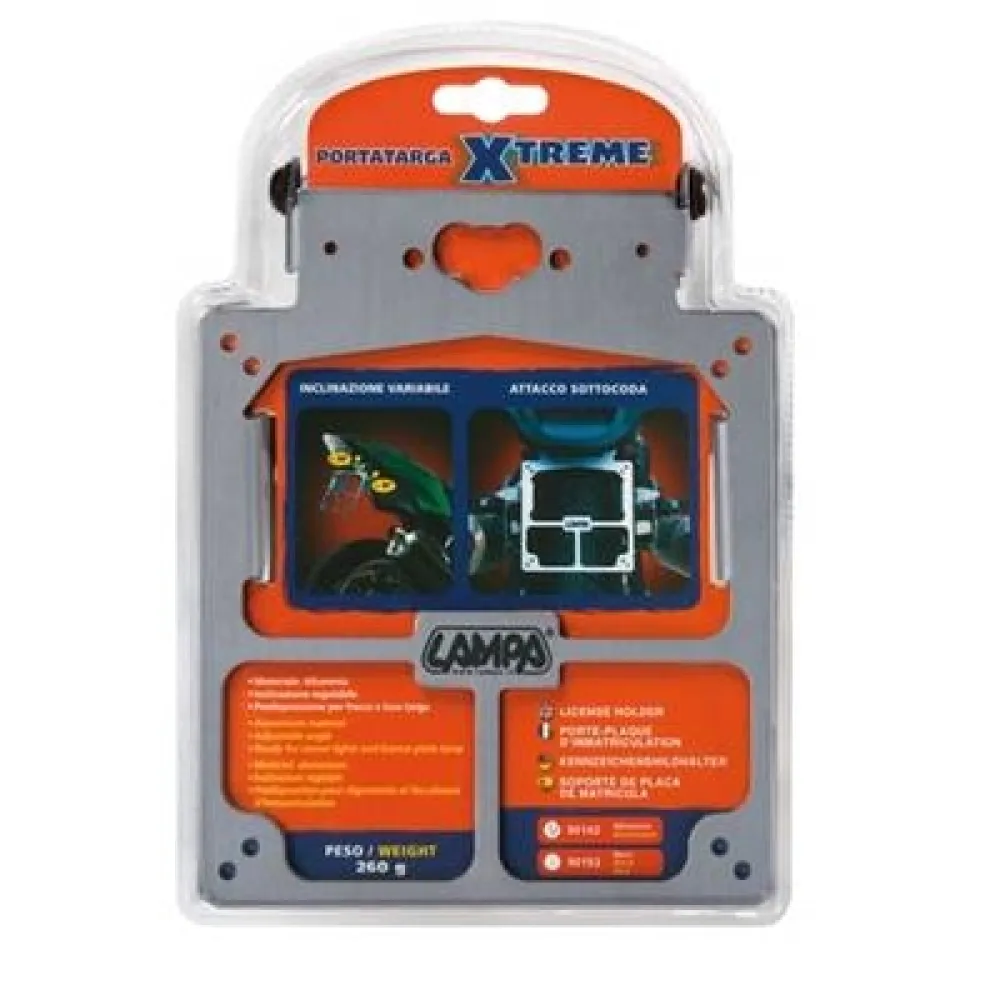 Rendszámtartó motorkerékpárra, felhajtható Lampa90142