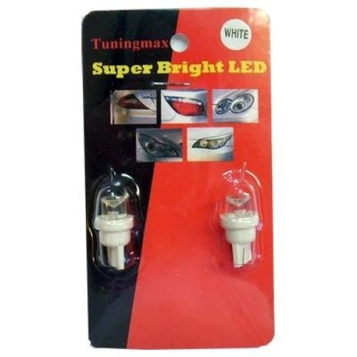 Izzó 12V T10 fehér tölcséres LED párban 2028W