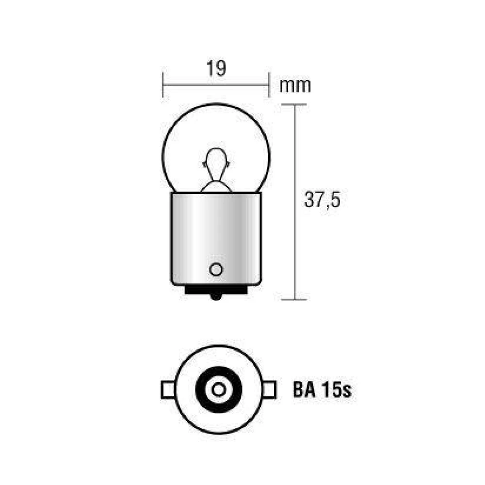 Izzó 12V/10W BA15s cseresznye SCT Long Life 202044