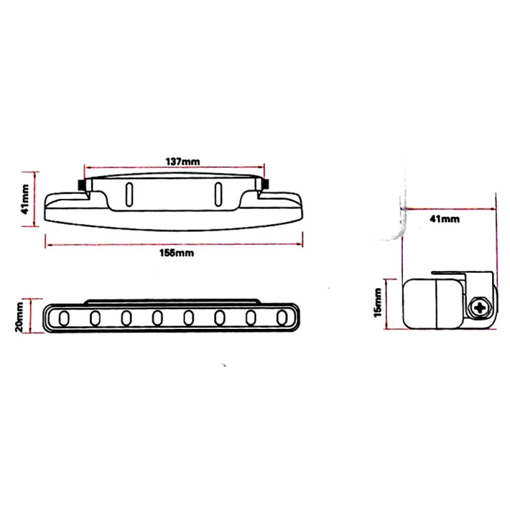 DRL Nappali menetfény 2x8db fehér LED LA-589