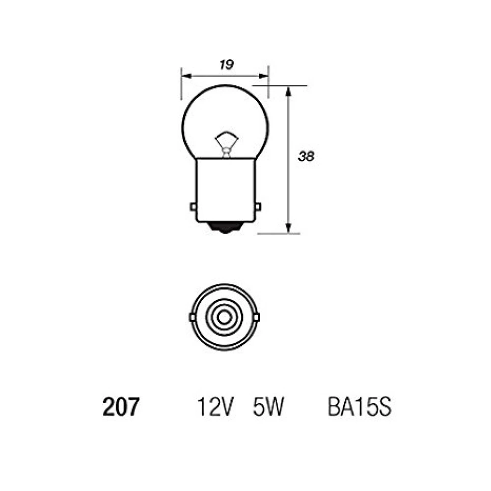 Izzó 12V/5W BA15s R5W fehér SCT Long Life 202051