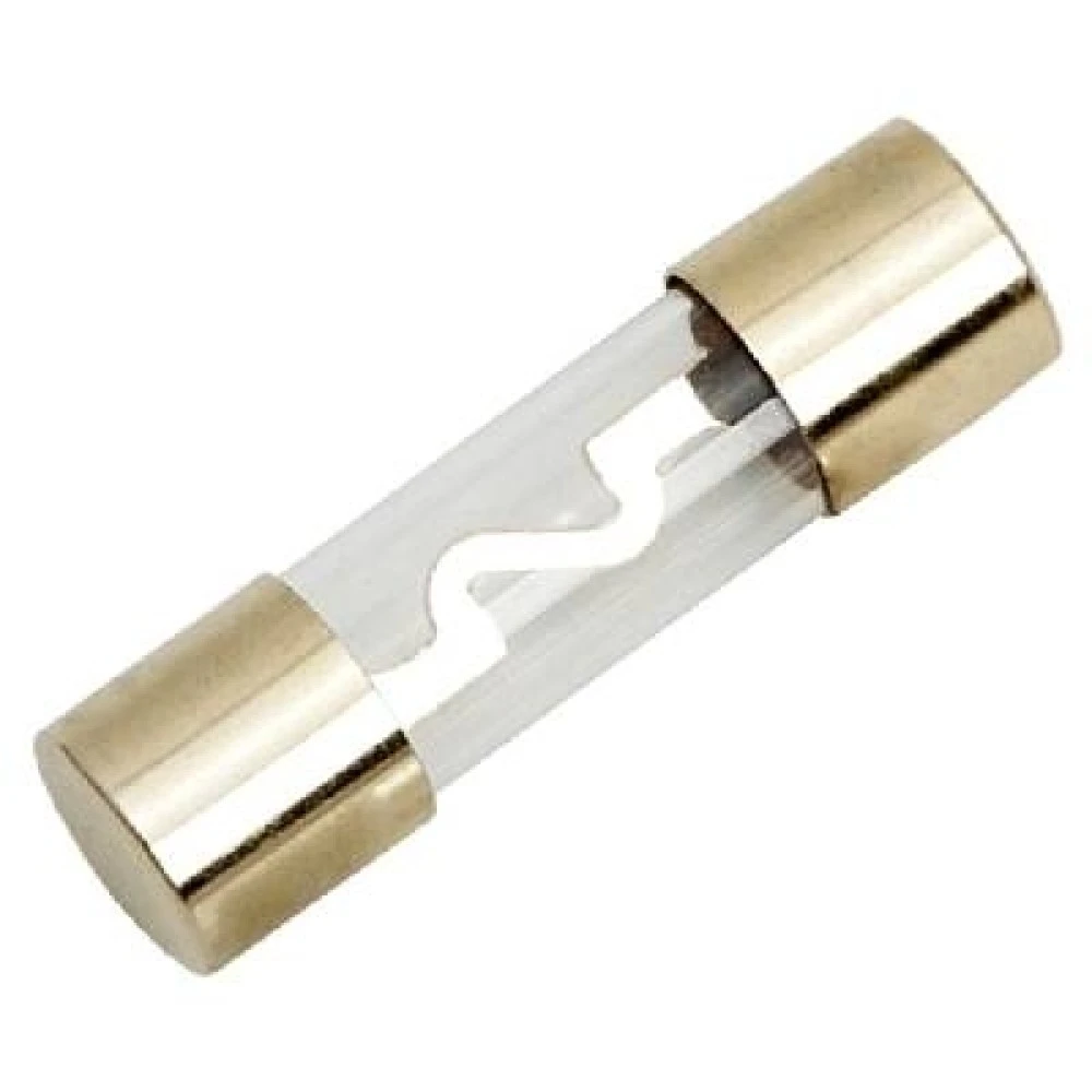 Biztosíték üveg aranyozott 10x37mm 80A autó hifi 05377