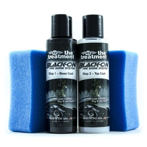 Gumiápoló Black-On Tire Shine System fekete gumibevonó készlet
