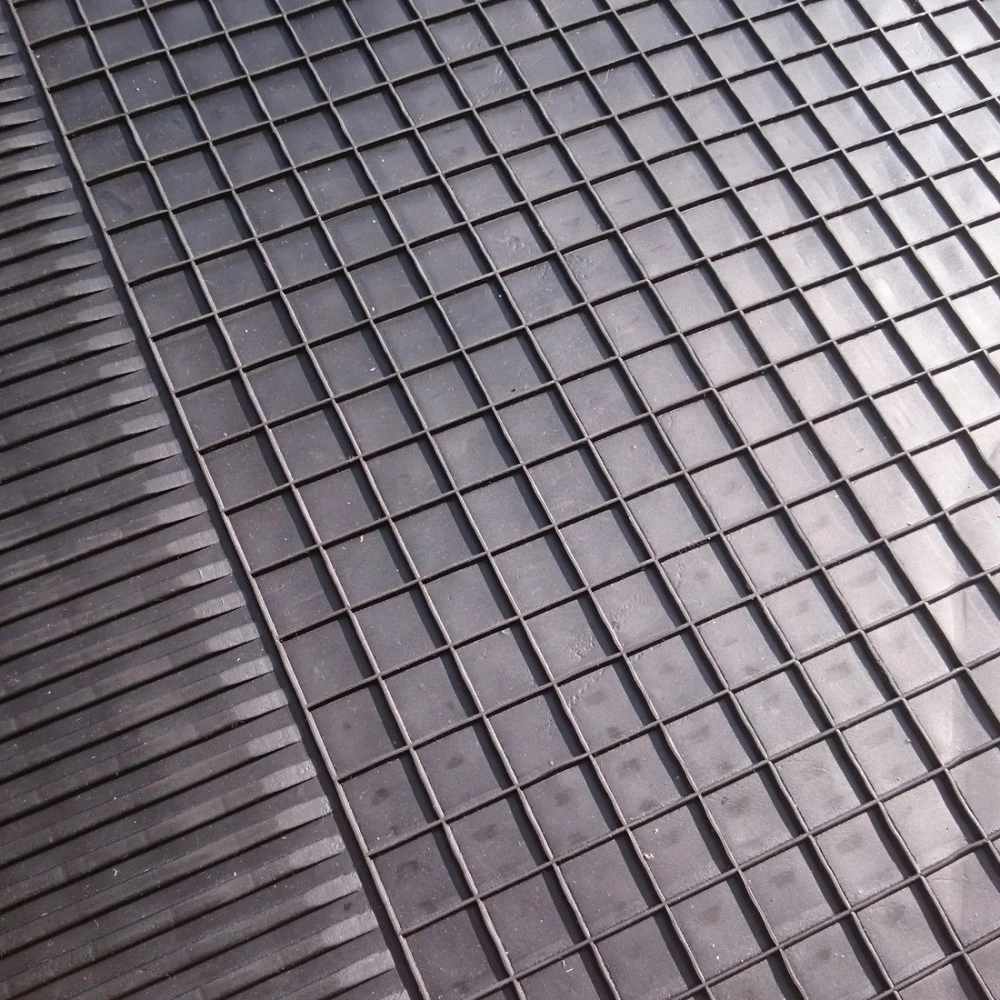 Gumiszőnyeg fekete 4db-os méhsejt mintás HQ