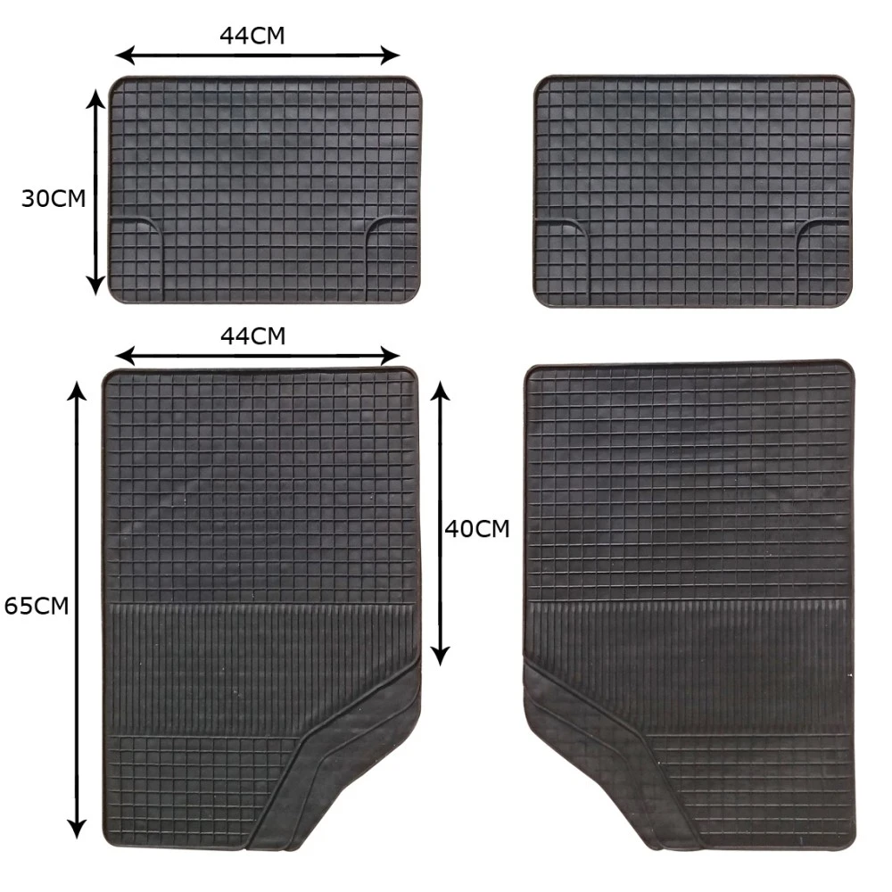 Gumiszőnyeg fekete 4db-os méhsejt mintás HQ