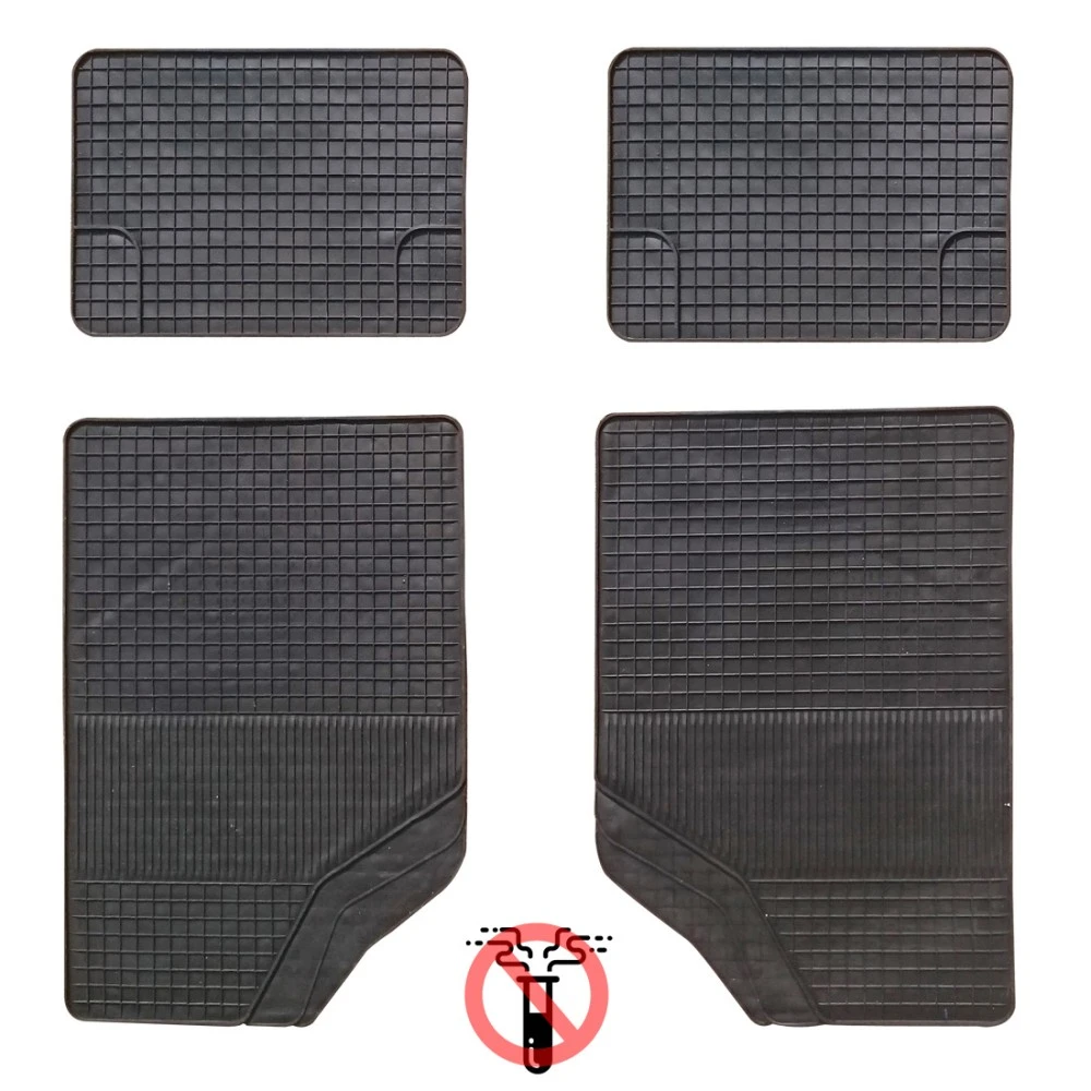 Gumiszőnyeg fekete 4db-os méhsejt mintás HQ