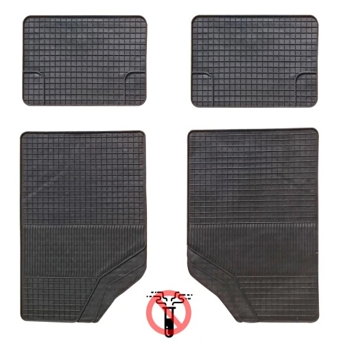 Gumiszőnyeg fekete 4db-os méhsejt mintás HQ