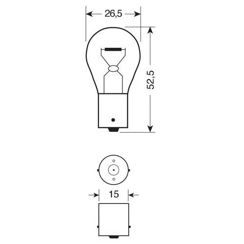 Izzó 12V/21W BA15s P21W 202075