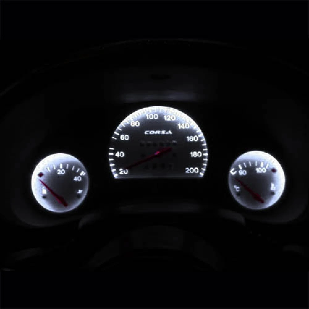 Izzó 12V B8,5D SMD LED, fehér 2db