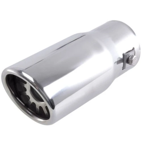 Kipufogóvég kerek/ferde krómozott duplafalú 63mm AM1038