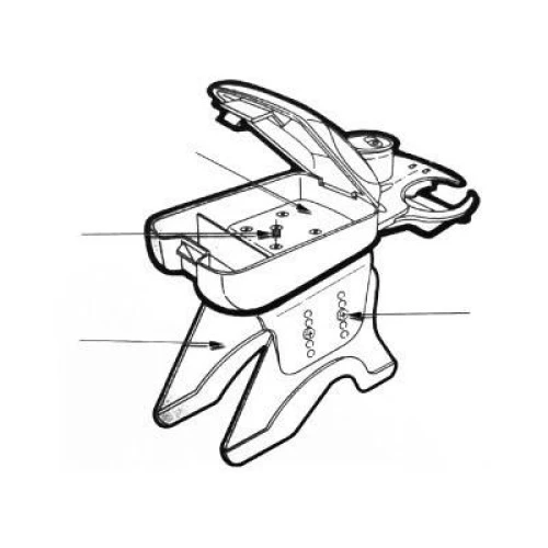 Könyöklő univerzális  fekete-króm, 15cm AM8860 / 48004BC