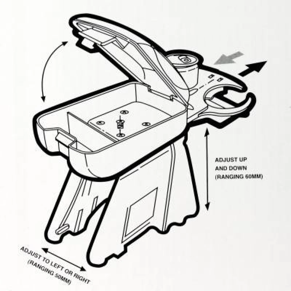 Könyöklő univerzális  karbon-fekete 15cm széles AM8846