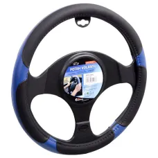 Kormányvédő 37-39cm bőr hatású kék-fekete Grip 31403