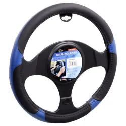 Kormányvédő 37-39cm bőr hatású kék-fekete Grip 31403