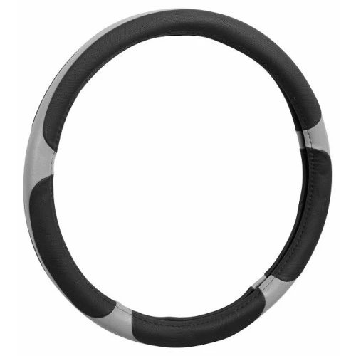 Kormányvédő 37-39cm bőr hatású szürke-fekete Grip 31404