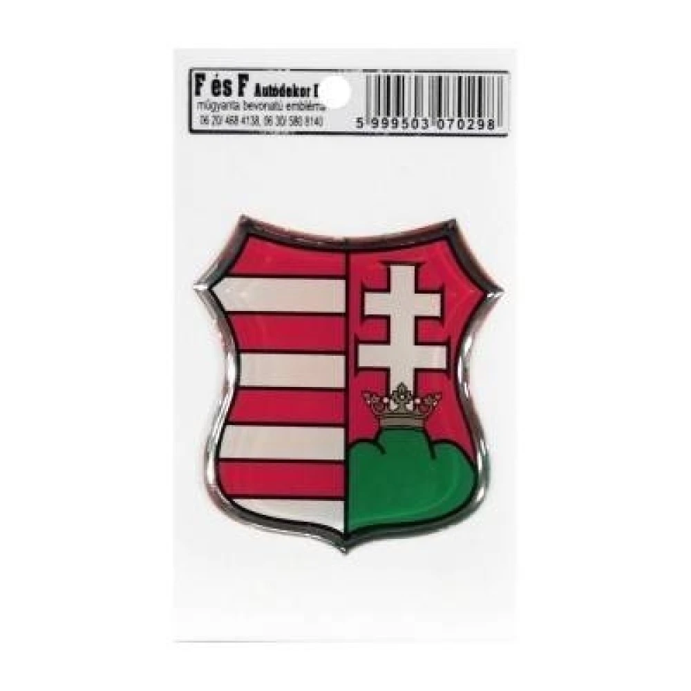 Kossuth címer műgyantás doming embléma (matrica)