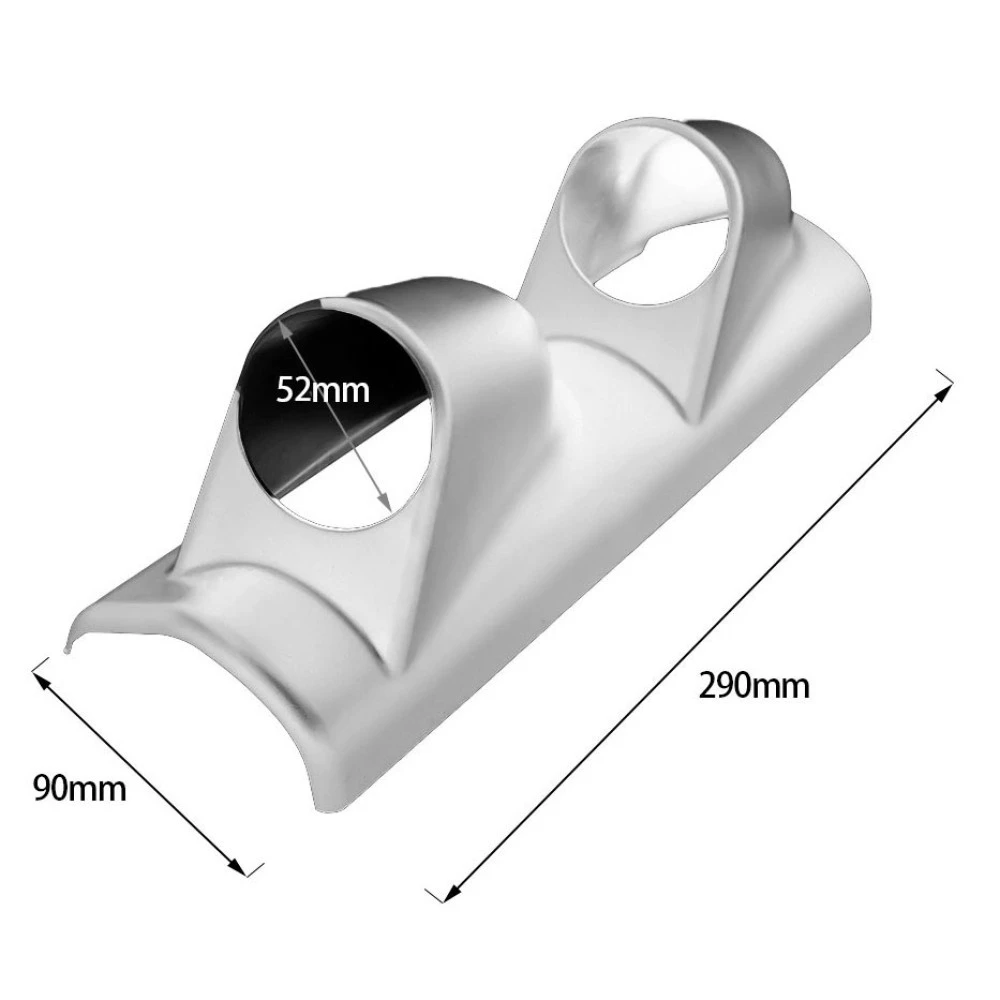 Műszertartó ház 52mm-es műszerhez 2-es ezüst MGA2/S(L)