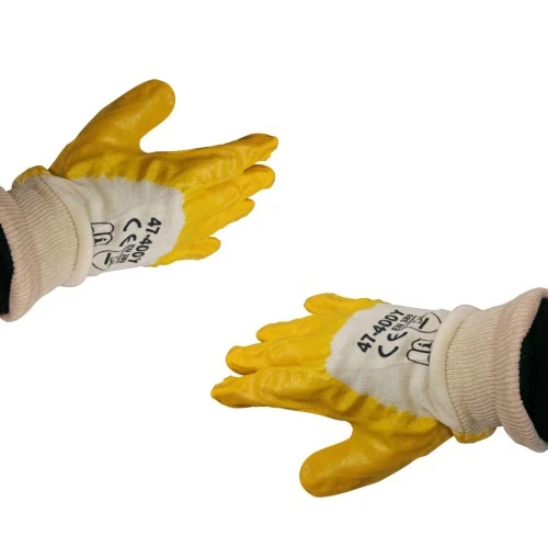 Olaj-és saválló munkás kesztyű (sárga)