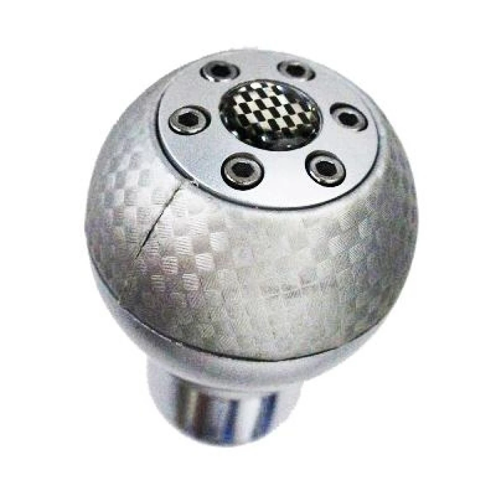 Sebességváltó gomb ezüst-karbon 1108