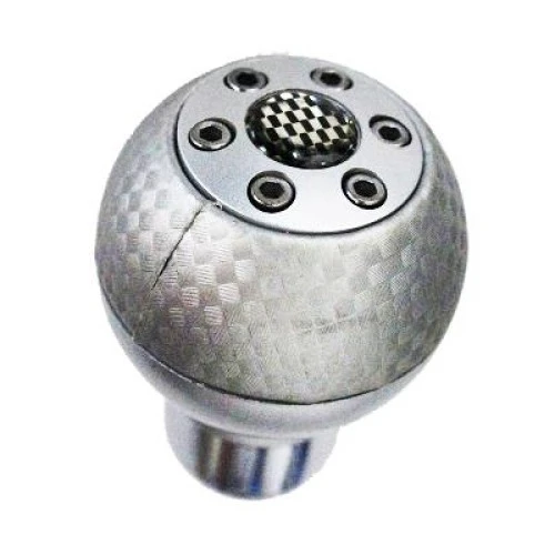 Sebességváltó gomb ezüst-karbon 1108