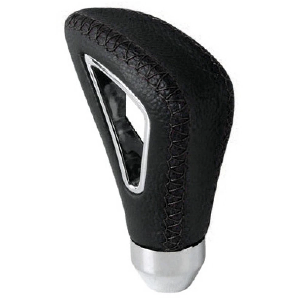 Sebességváltó gomb fekete varrott bőrből AM7793 / 91004