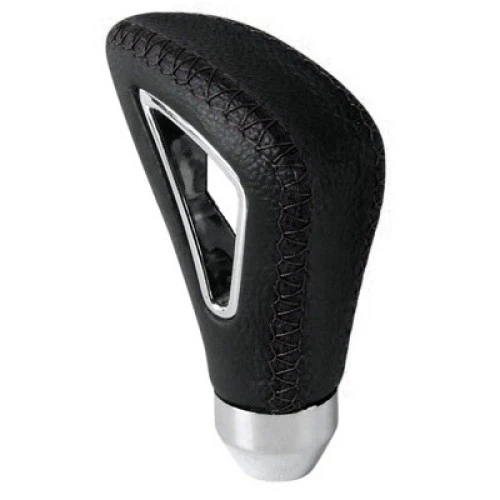Sebességváltó gomb fekete varrott bőrből AM7793 / 91004