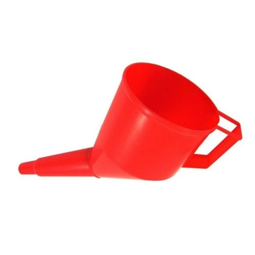 Üzemanyag áttöltő tölcsér beépített szűrővel