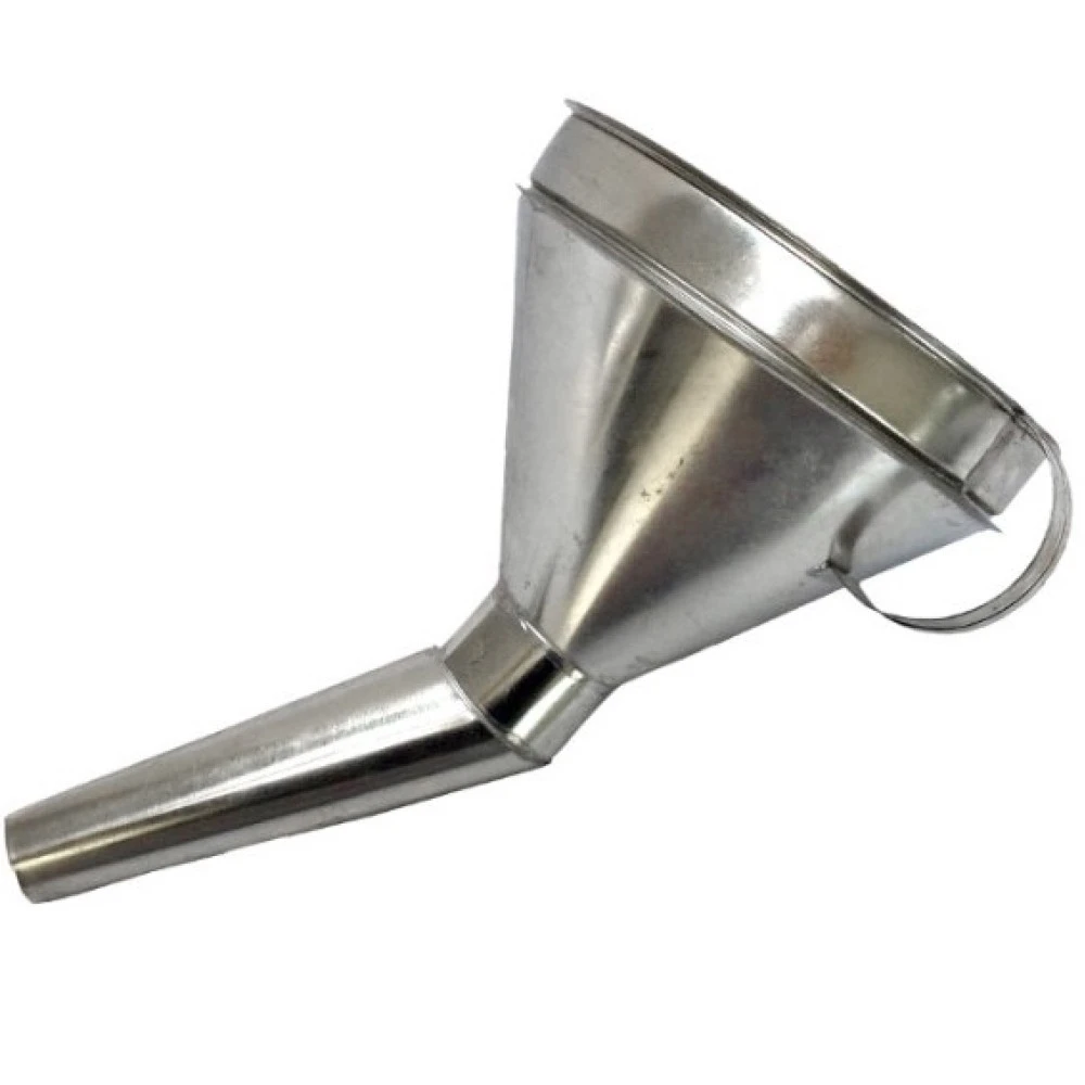 Üzemanyag áttötöltő fém tölcsér