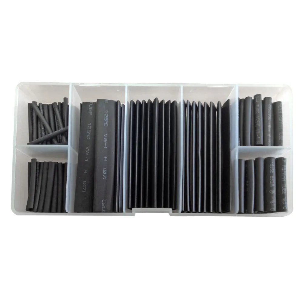 Zsugorcső készlet fekete színben 127db-os AET-HS103K