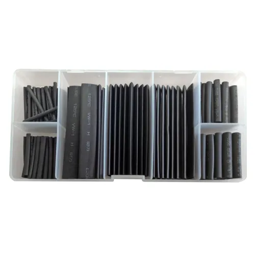 Zsugorcső készlet fekete színben 127db-os YT-06866