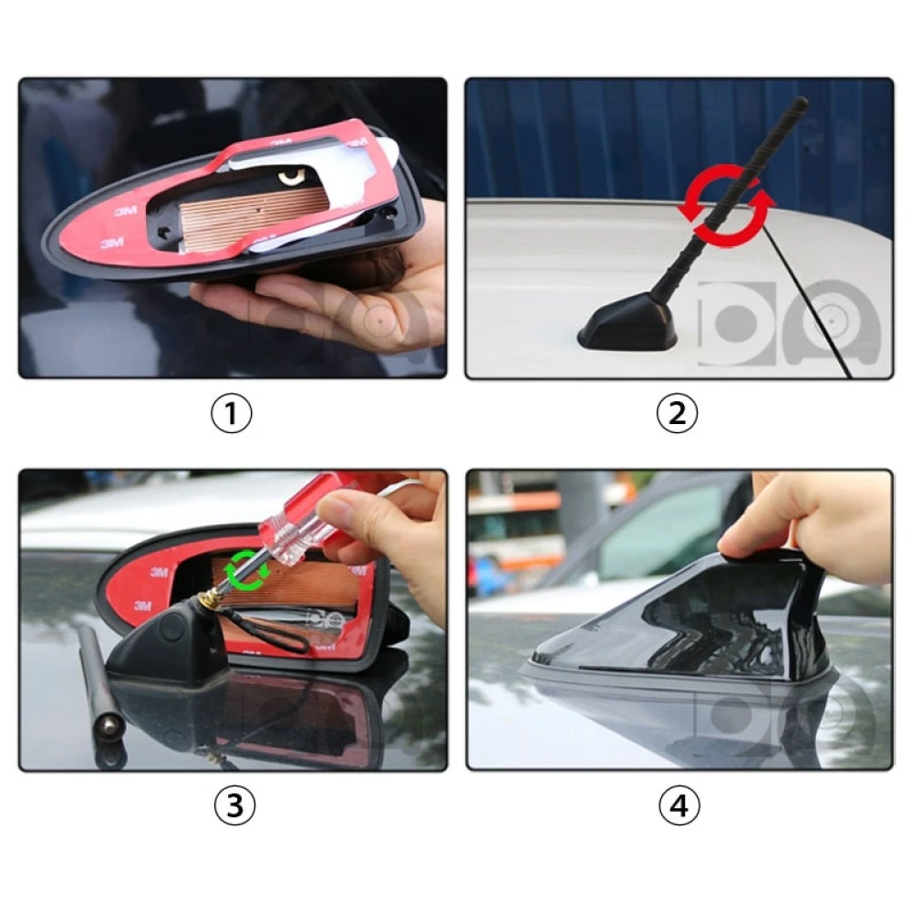 Cápa antenna, fekete régi tetőantenna helyére 96511