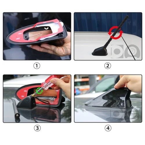 Cápa antenna, fekete régi tetőantenna helyére 96511 / W13019-3