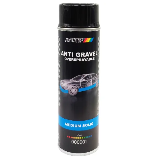 Alvázvédő, kavicsfelverődés ellen (rücsi) fekete spray 500ml Motip 000001 Alvázvédő, kavicsfelverődés ellen (rücsi) fekete spray 500ml Motip 000001
