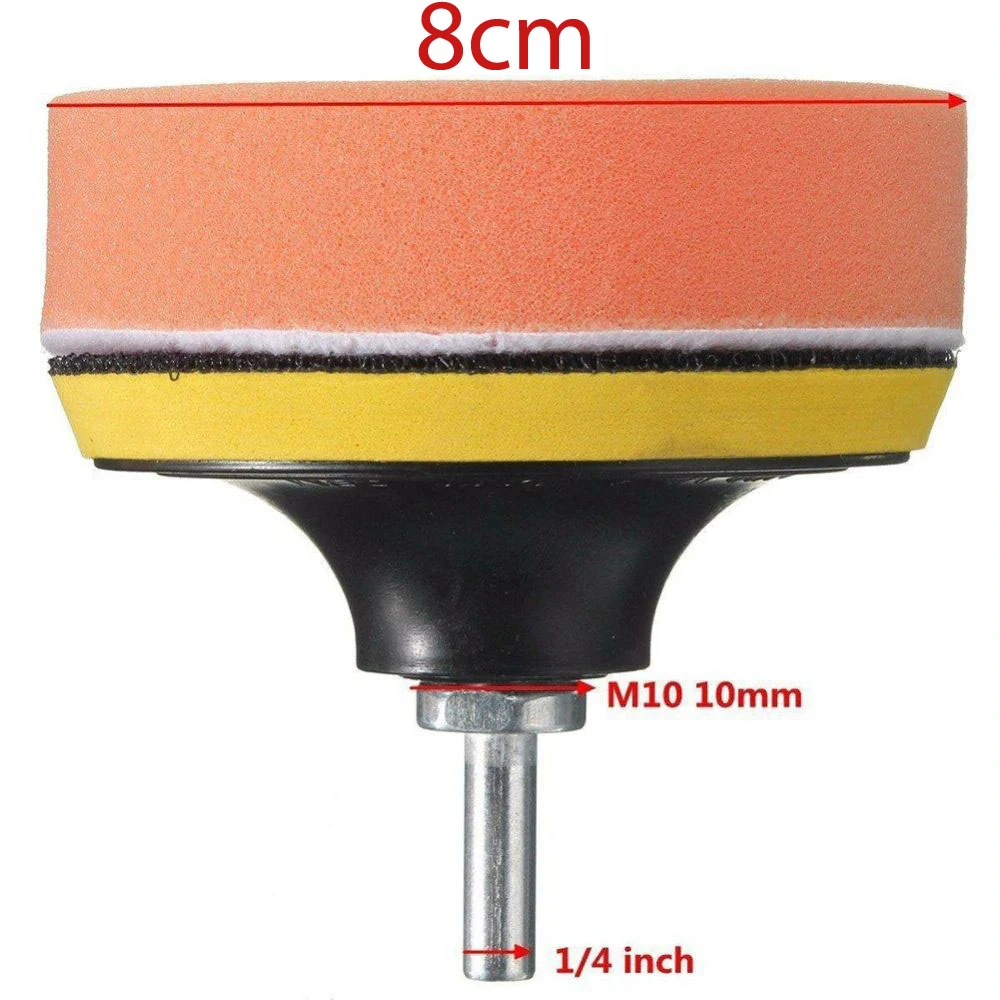 Elektromos csavarhúzóra csatlakoztatható polírozó szivacs készlet 7db-os 8cm