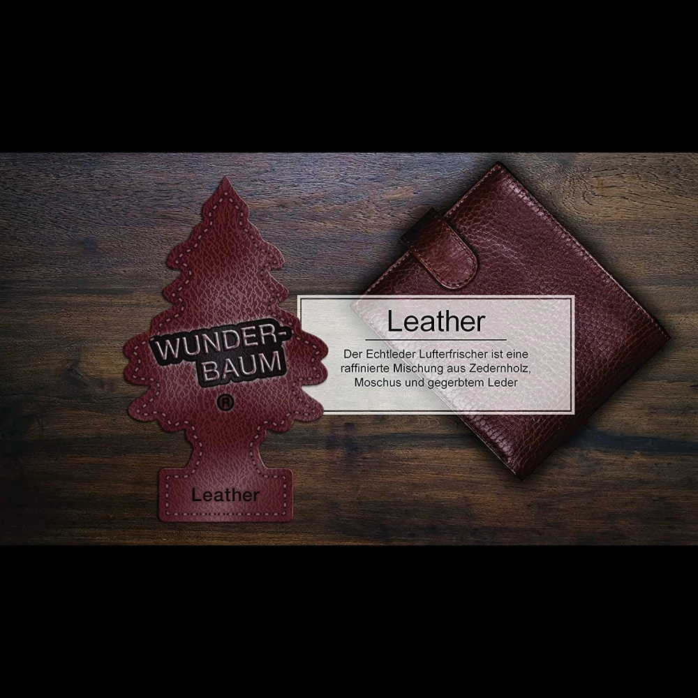 Illatosító Wunder-Baum Leather (bőr) illatú