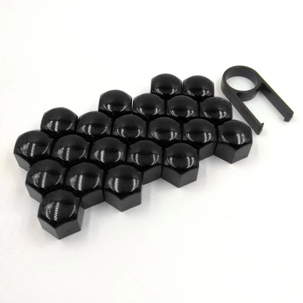 Kerékcsavar kupak szett 17mm 20+1db fekete