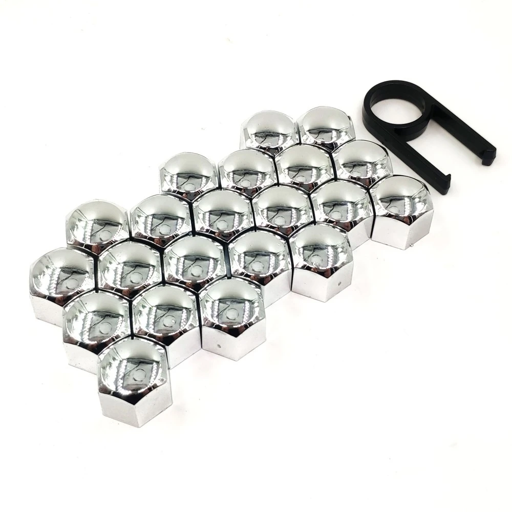 Kerékcsavar kupak szett 17mm 20+1db króm