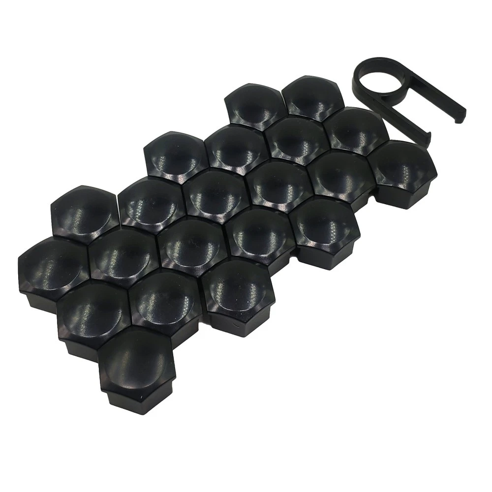 Kerékcsavar kupak szett 19mm 20+1db fekete