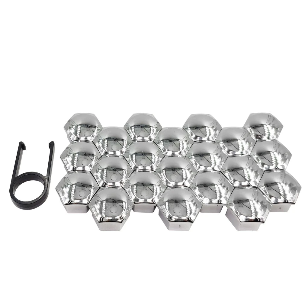 Kerékcsavar kupak szett 19mm 20db króm