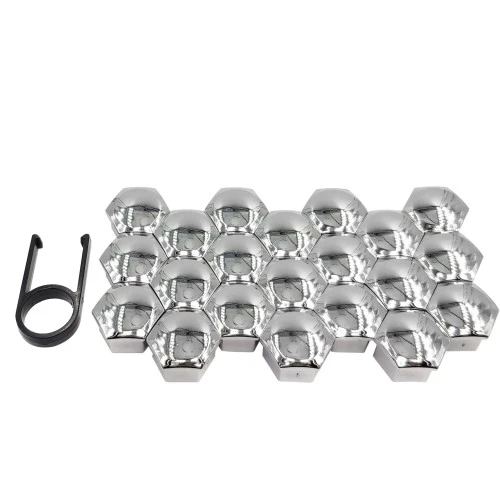Kerékcsavar kupak szett 19mm 20db króm