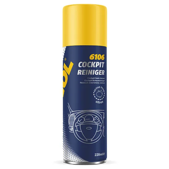 Műszerfal tisztító- és ápoló hab Citron (citrom) illatú 220 ml Mannol 6106 Műszerfal tisztító- és ápoló hab Citron (citrom) illatú 220 ml Mannol 6106