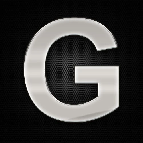 Öntapadó krómhatású műgyantás G betű 27 x 27 mm