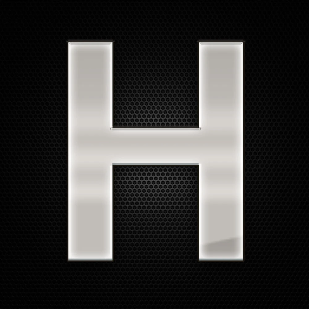 Öntapadó krómhatású műgyantás H betű 27 x 27 mm