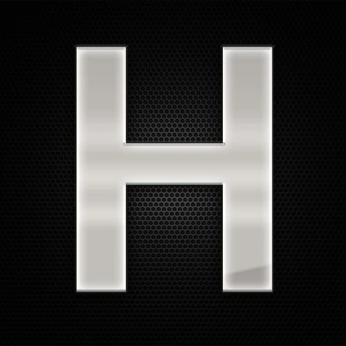 Öntapadó krómhatású műgyantás H betű 27 x 27 mm