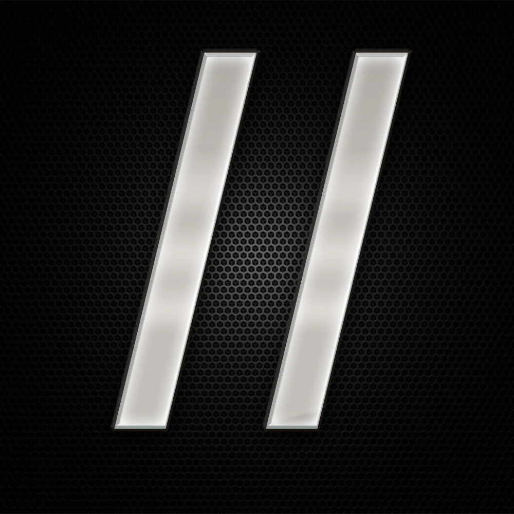 Öntapadó krómhatású műgyantás per (backslash) írásjel 27 x 27 mm